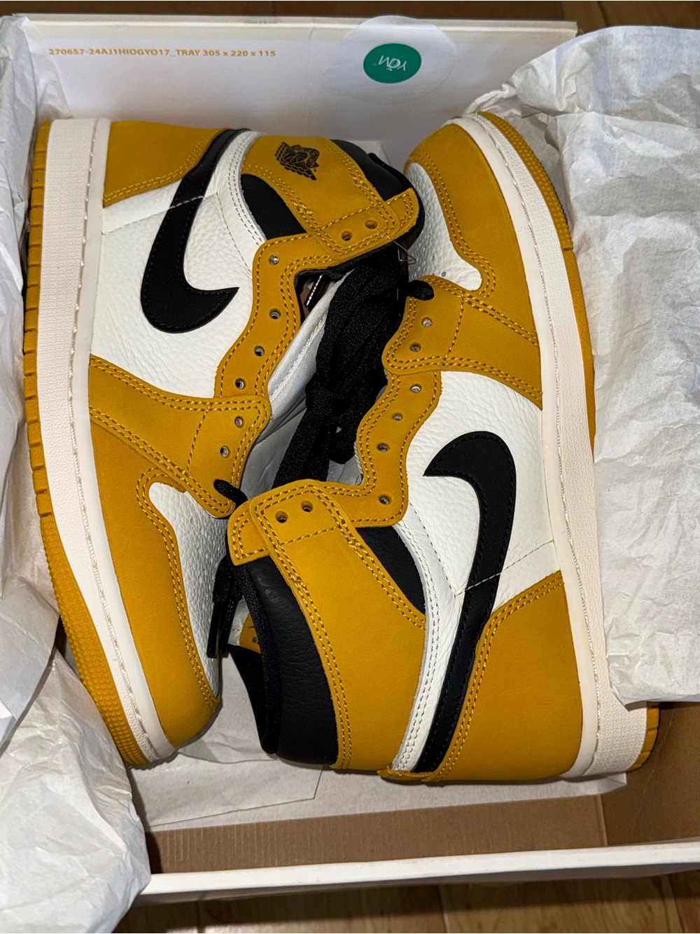 Nike Air Jordan 1 High Yellow Black White